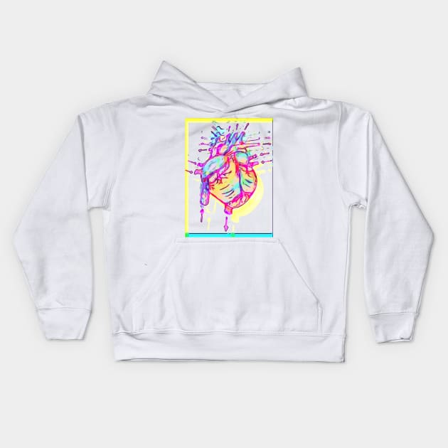 Chromatic cardiac Kids Hoodie by Glenbobagins